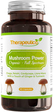 Load image into Gallery viewer, Organic Mushroom Blend | Chaga, Lions Mane, Cordyceps, Reishi, Ginger & Turmeric | 60 Veg Caps | Made in UK | Mushroom Complex | No Fillers, Additives | Vegan | New Improved Formula