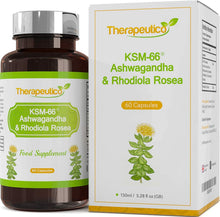 Load image into Gallery viewer, KSM66® Ashwagandha & Rhodiola Rosea Blend | Adaptogen Complex | No Preservatives | 60 Veg Caps | Adaptogen | Made in UK | Vegan | Ayurvedic