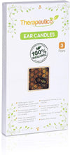 Load image into Gallery viewer, Therapeutico Natural Organic 100% Beeswax Hopi Ear Candles, 6 Hand-Crafted Candles, Medical Grade With Safety Disc and Double Wax Filter, Relaxing | Free Ebook |