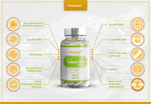 Load image into Gallery viewer, ORGANIC Psyllium Husk Capsules | 150 Veg Caps | 500mg | No Binders, Fillers, Additives | Digestion, Constipation Relief, Weight Loss | Made In UK | Certified Organic By Soil Association | Vegan