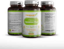 Load image into Gallery viewer, Organic Dandelion Root Capsules with Black Pepper | 60 Veg Caps | Maximum Absorption | SA Certified | No Preservatives | Made in UK | Vegan