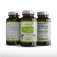 Load image into Gallery viewer, Saw Palmetto Complex with Biotin 10,000mcg, Zinc & Pumpkin Seed | High Strength | 20:1 Extract | 90 Caps | No Preservatives, Fillers | Vegan | Non-GMO