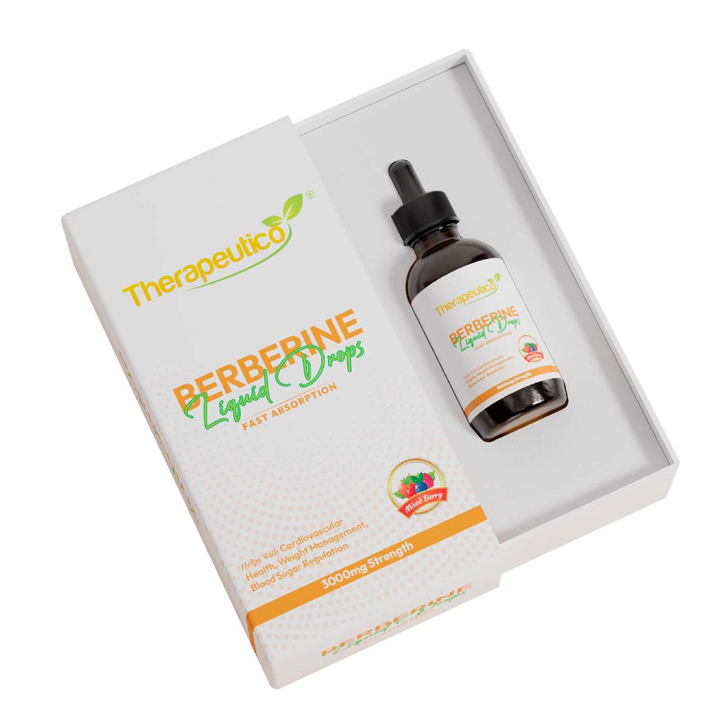 Berberine Supplement Liquid Drops | 3000mg | Mixed Berry Flavour | 99% Bio-Availability | Vegan | 60ml