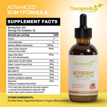 Load image into Gallery viewer, Berberine Supplement Liquid Drops | 3000mg | Mixed Berry Flavour | 99% Bio-Availability | Vegan | 60ml
